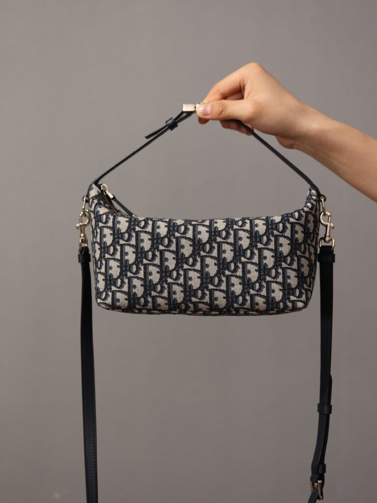 Dior 迪奥饭盒包 DiorTravel Nomad 中号蓝色Oblique印花手拿包