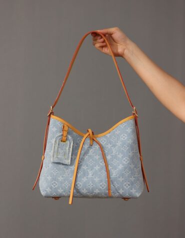 路易威登 Carryall PM 手提包 29cm LV By The Pool 系列 Monogram 丹宁蓝