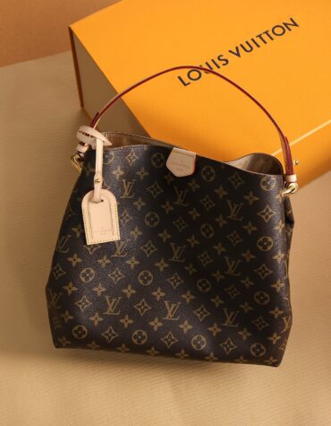 路易威登 Graceful PM Monogram LV帆布手提包 Hobo 单肩包35cm