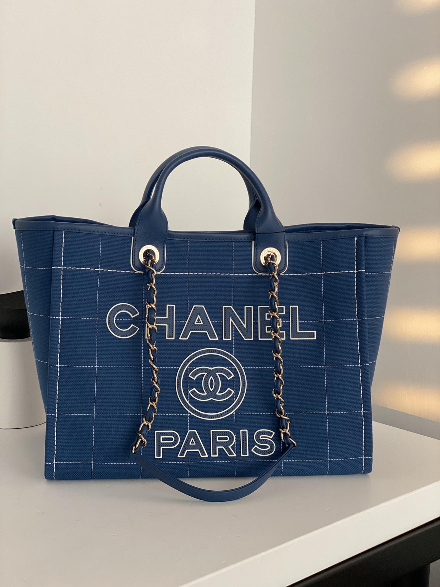 香奈儿 Chanel Deauville 丹宁蓝沙滩包 | 1:1高仿香奶奶妈咪包 50cm 大容量 1