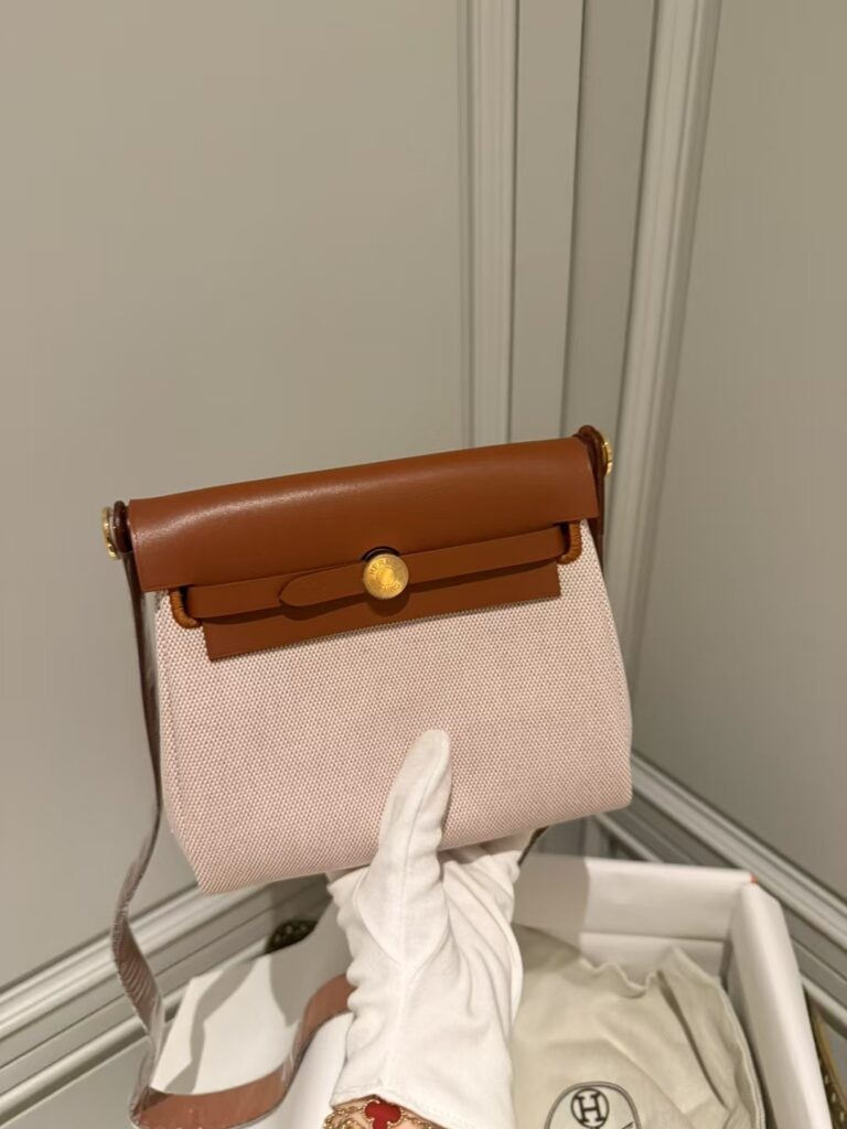 Hermès 爱马仕 Herbag Zip Mini帆布斜挎包 入门天菜原厂渠道鉴定级细节解析