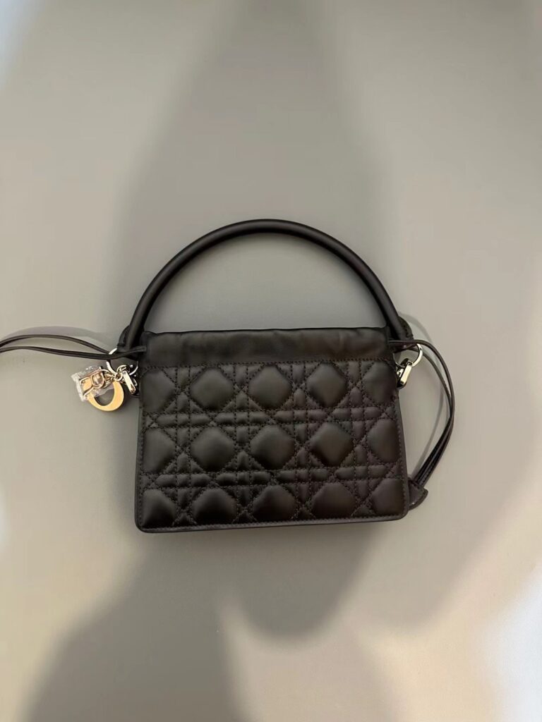 迪奥小福袋 Dior Lady Milly 迷你包 原厂小羊皮黑色