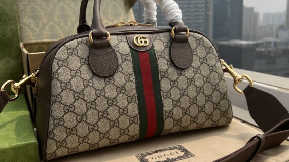 古驰 Gucci Ophidia系列中号手提包 经典 GG Supreme帆布包