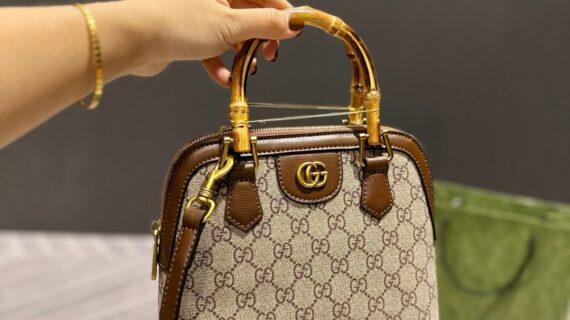 Gucci 古驰竹节系列迷你手提包 1:1品质GG Supreme画布包