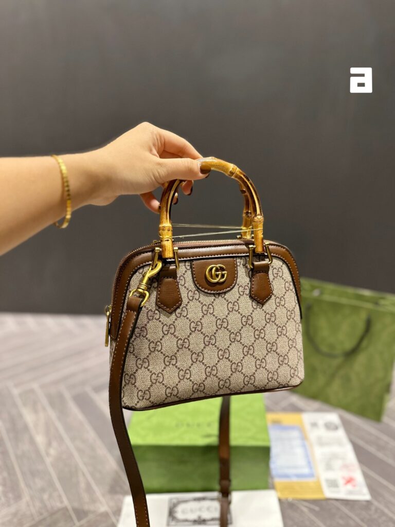 Gucci 古驰竹节系列迷你手提包 1:1品质GG Supreme画布包