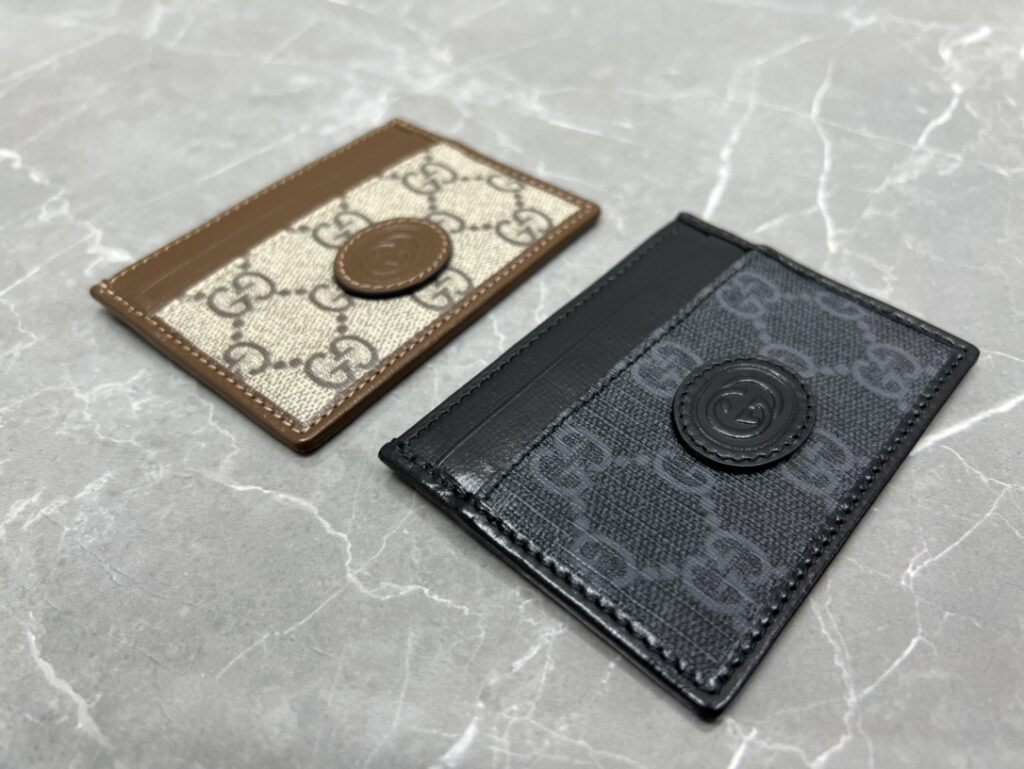 古驰Gucci卡包 复刻经典双G帆布卡片夹