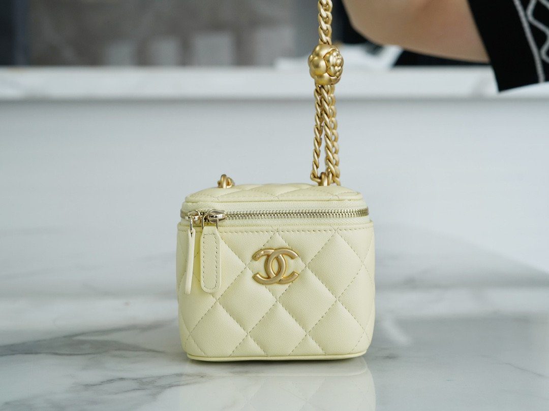 Chanel 香奈儿23s 化妆盒淡黄色山茶花调节扣 顶级品质复刻购买指南 10