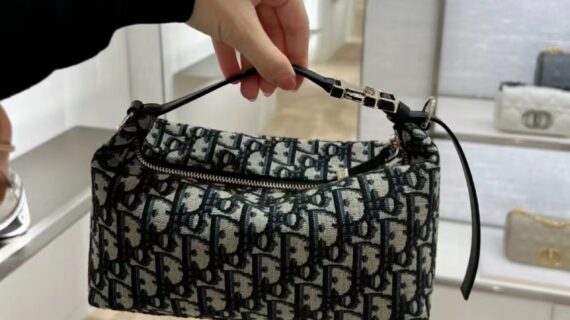 迪奥 Dior Oblique 复古提花保龄球包 波士顿包型