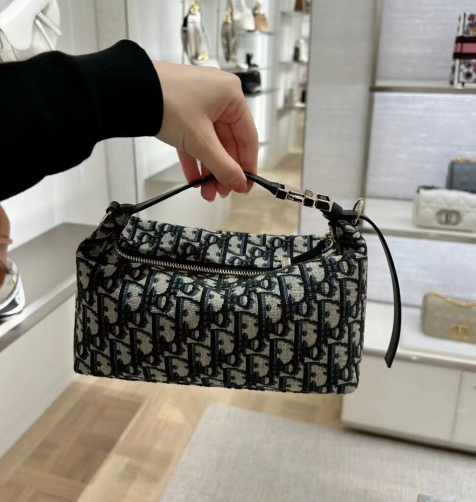 迪奥 Dior Oblique 复古提花保龄球包 波士顿包型