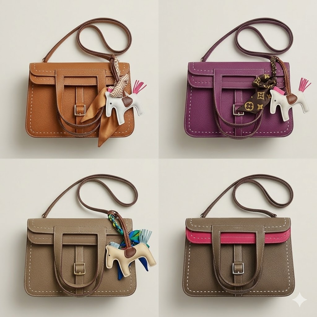 爱马仕 Hermes Halzan 25 马蹄包 顶尖原单头层小牛皮 四季百搭的低调奢华之选