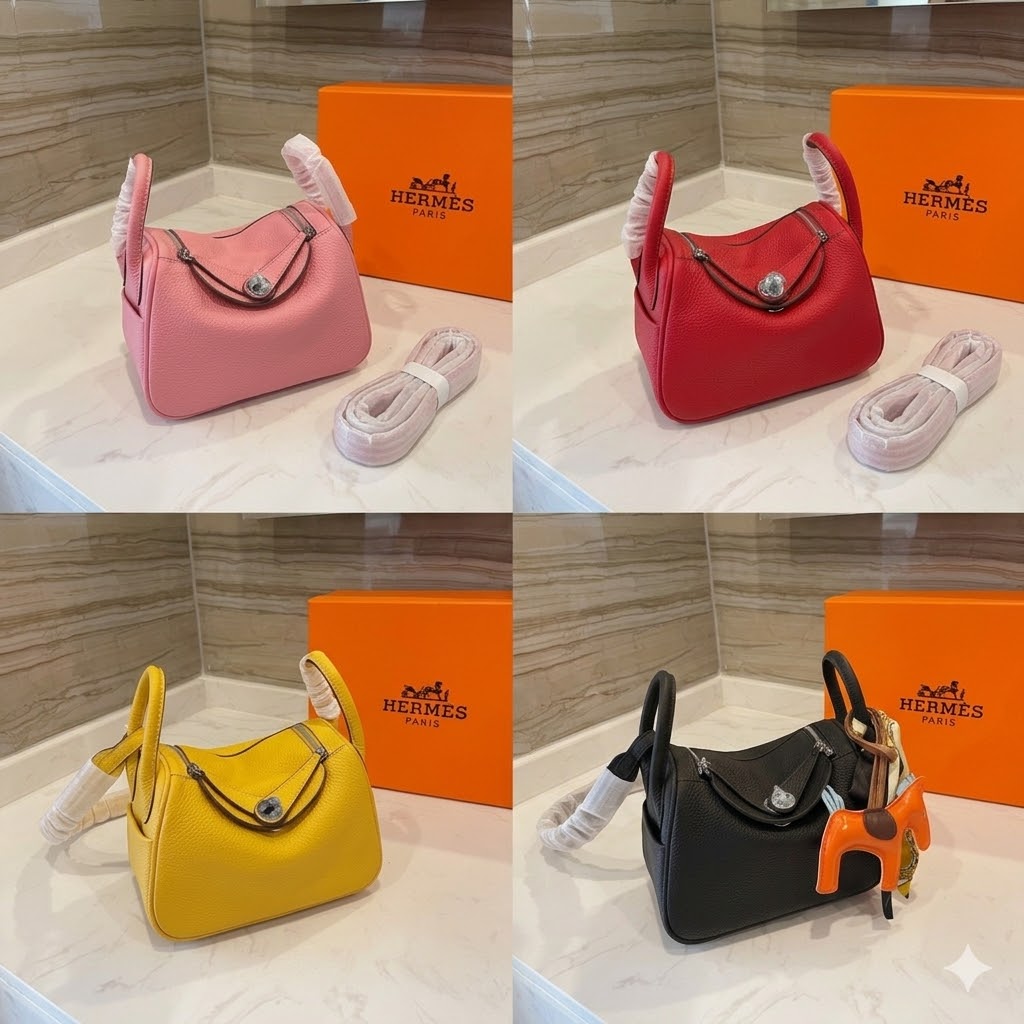 爱马仕 18cm琳迪包 Hermes Lindy 原单头层牛皮 白富美必备的9 色优雅之选