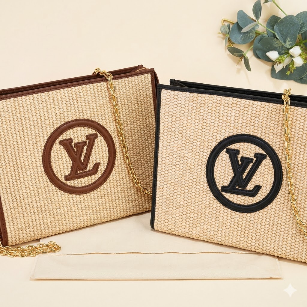 路易威登 Louis Vuitton 编织拉菲草链条洗漱包 单肩包全解析