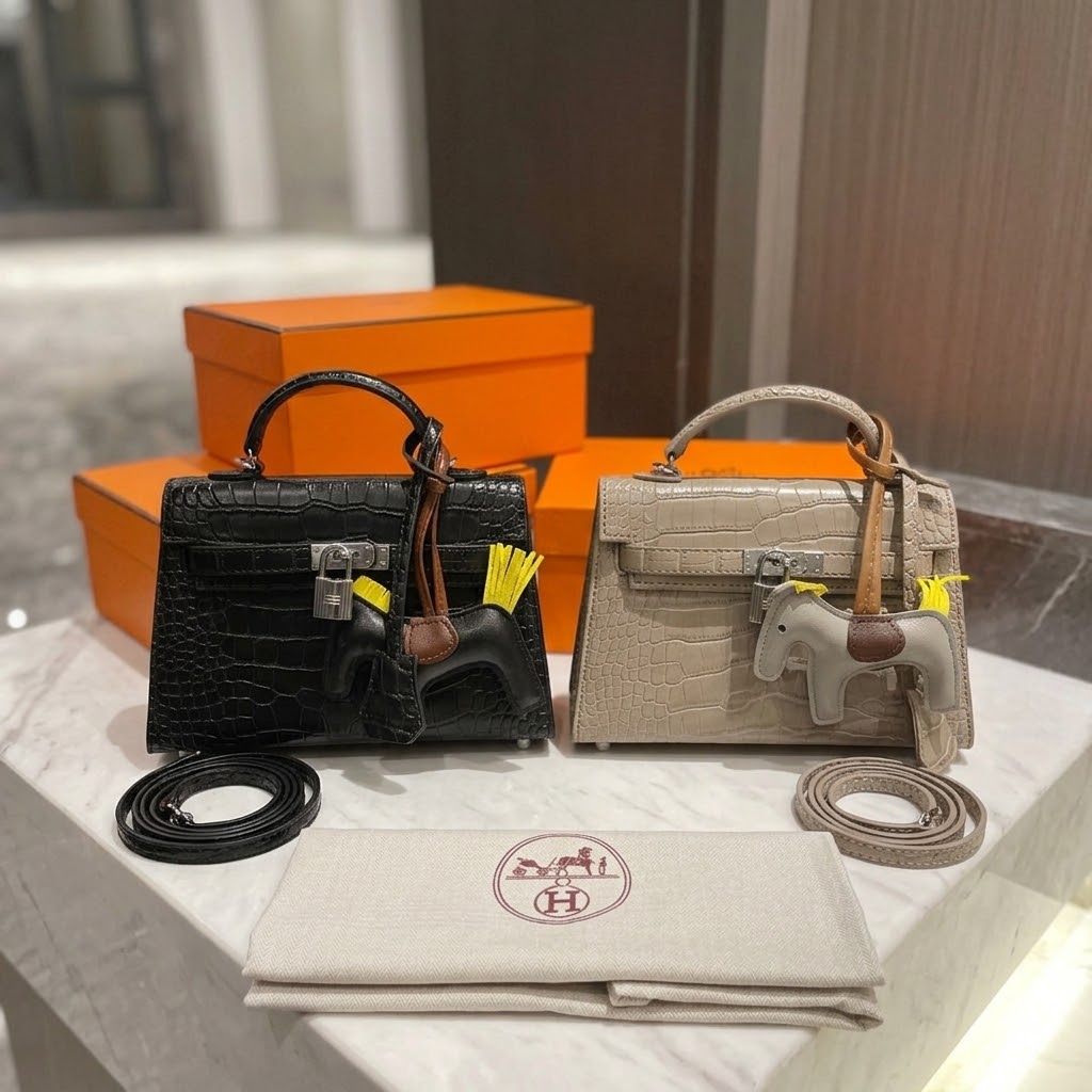 爱马仕凯莉包Hermes Kelly 20cm鳄鱼纹系列 24k五金与极致皮革工艺