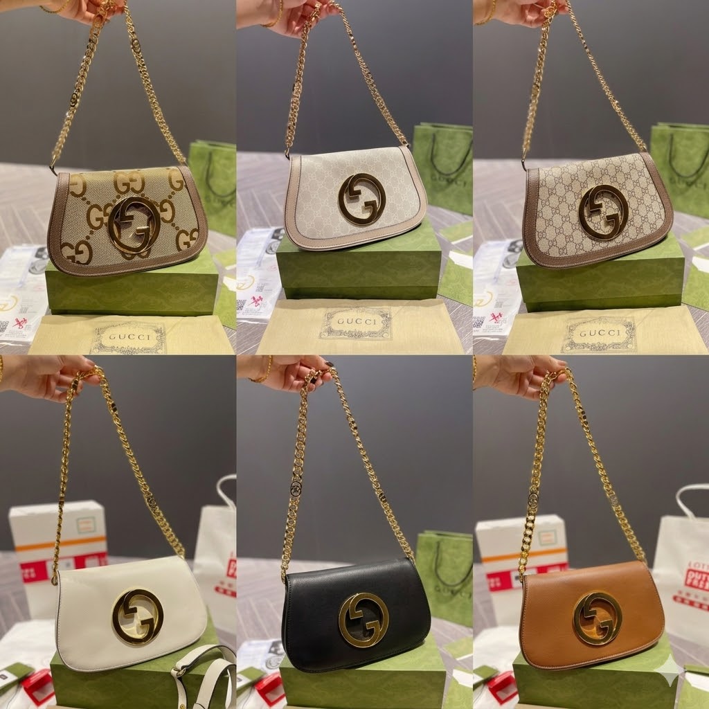 Gucci Blondie 古驰 圆形互扣式双G肩背包 经典老花与真皮全系列