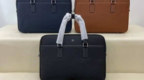 爱马仕 (Hermès) 高端男士电脑包 牛皮公文包 精英职场之选