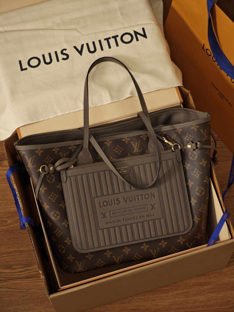 Louis Vuitton LV中号双面手袋灰色 Neverfull Inside Out 顶级原厂品质深度解析
