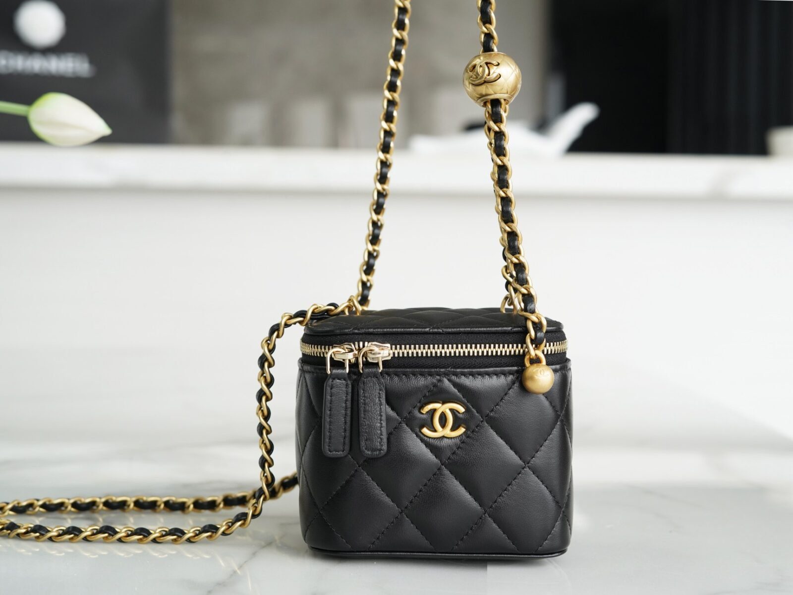 Chanel 香奈儿 22B 金属球系列新款小盒子 Vanity Case:正品级原厂皮,顶级复刻细节详解 40