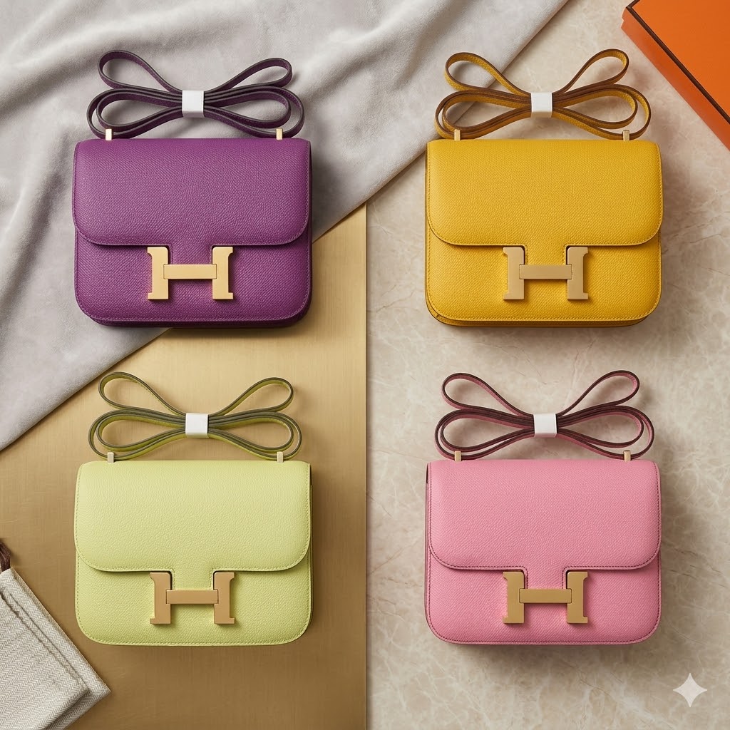 爱马仕 19cm康康包 Hermes Constance多种颜色顶级 Epsom牛皮手工定制