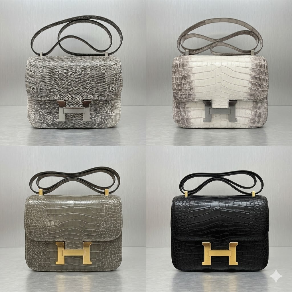 爱马仕 Constance 康康包 鳄鱼皮、蜥蜴皮、鸵鸟皮多款颜色可选