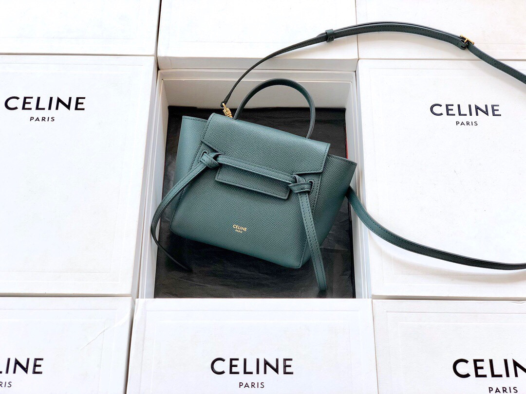 赛琳 CELINE 粒面牛皮鲶鱼包 BELT PICO 5色可选 2种尺寸斜挎包 21cm/15cm – Image 1 赛琳 CELINE 粒面牛皮鲶鱼包 BELT PICO 5色可选 2种尺寸斜挎包 21cm/15cm – Image 1