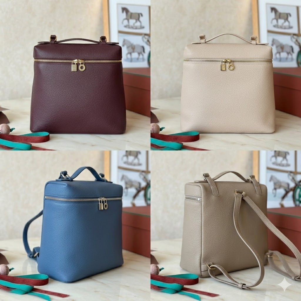 Loro Piana 诺悠翩雅 Extra Pocket L23.5 背包 奢华粒面小牛皮两用手袋 斜挎包配标志性挂饰 – Image 1 Loro Piana 诺悠翩雅 Extra Pocket L23.5 背包 奢华粒面小牛皮两用手袋 斜挎包配标志性挂饰 – Image 1