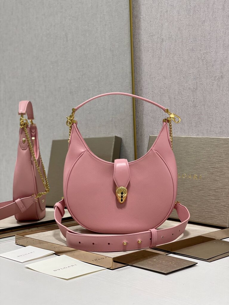 BVLGARI 宝格丽 SERPENTI ELLIPSE系列大号新月斜挎包 经典蛇头时尚单肩手提女包 4色可选 – Image 7 BVLGARI 宝格丽 SERPENTI ELLIPSE系列大号新月斜挎包 经典蛇头时尚单肩手提女包 4色可选 – Image 7