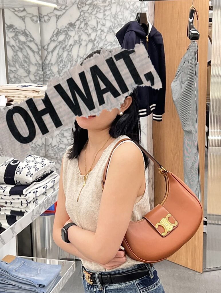 CELINE 赛琳 棕色牛皮凯旋门腋下包 AVA TRIOMPHE 经典复古半月包23cm – Image 7 CELINE 赛琳 棕色牛皮凯旋门腋下包 AVA TRIOMPHE 经典复古半月包23cm – Image 7