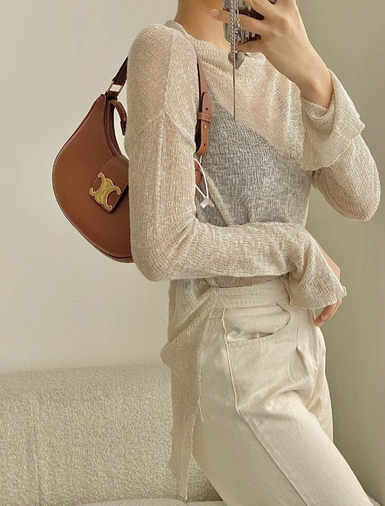 CELINE 赛琳 棕色牛皮凯旋门腋下包 AVA TRIOMPHE 经典复古半月包23cm – Image 8 CELINE 赛琳 棕色牛皮凯旋门腋下包 AVA TRIOMPHE 经典复古半月包23cm – Image 8