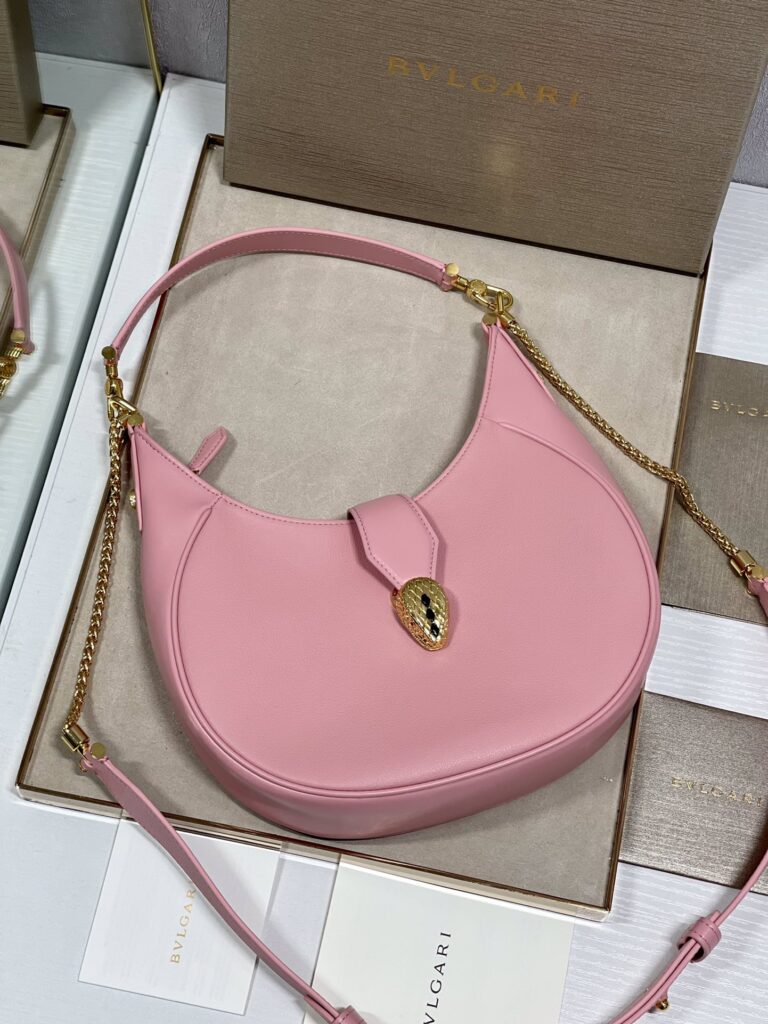 BVLGARI 宝格丽 SERPENTI ELLIPSE系列大号新月斜挎包 经典蛇头时尚单肩手提女包 4色可选 – Image 8 BVLGARI 宝格丽 SERPENTI ELLIPSE系列大号新月斜挎包 经典蛇头时尚单肩手提女包 4色可选 – Image 8