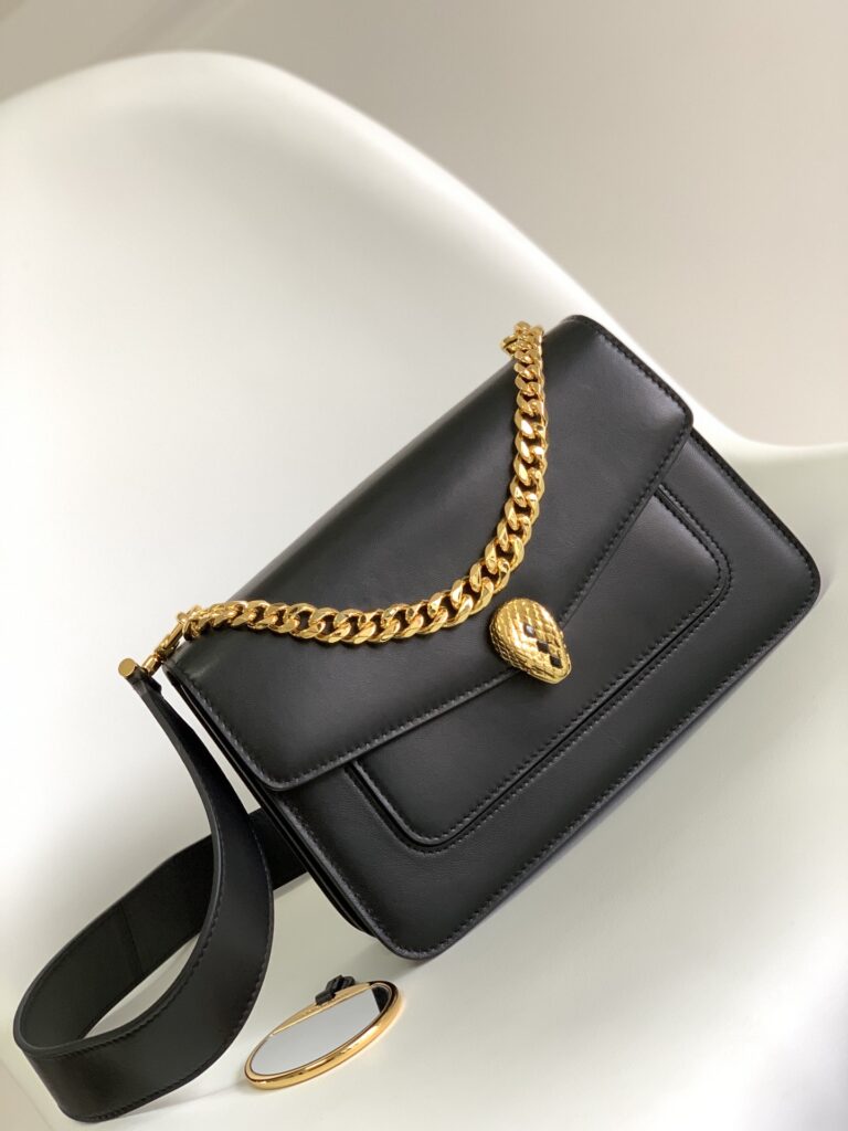 BVLGARI 宝格丽 Serpenti Forever 蛇头包小羊皮单肩斜挎包女包 4色25cm 粗链条琴谱包 – Image 3 BVLGARI 宝格丽 Serpenti Forever 蛇头包小羊皮单肩斜挎包女包 4色25cm 粗链条琴谱包 – Image 3
