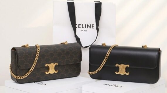 Celine 赛琳凯旋门链条腋下包33cm Triomphe 意大利进口牛皮单肩包