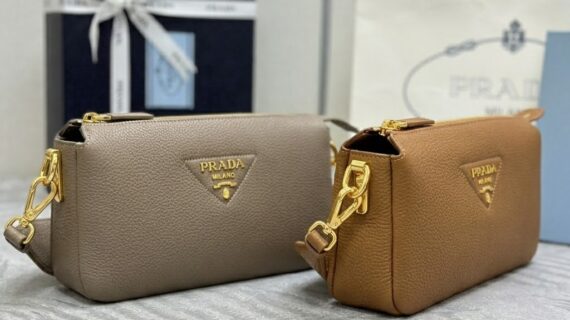 普拉达 PRADA 三层风琴包 鹿皮纹牛皮单肩包 优雅与实用1BH194 普拉达 PRADA 三层风琴包 鹿皮纹牛皮单肩包 优雅与实用1BH194