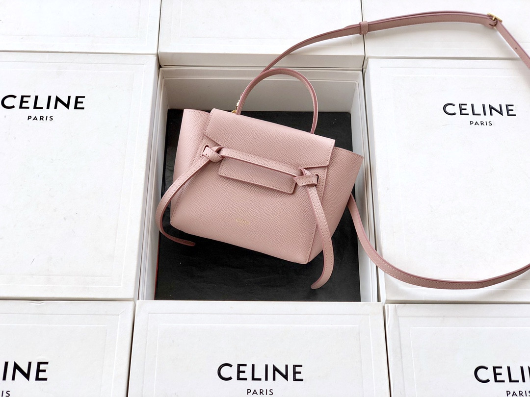 赛琳 CELINE 粒面牛皮鲶鱼包 BELT PICO 5色可选 2种尺寸斜挎包 21cm/15cm – Image 11 赛琳 CELINE 粒面牛皮鲶鱼包 BELT PICO 5色可选 2种尺寸斜挎包 21cm/15cm – Image 11