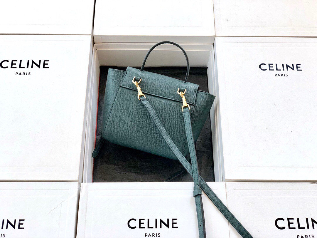 赛琳 CELINE 粒面牛皮鲶鱼包 BELT PICO 5色可选 2种尺寸斜挎包 21cm/15cm – Image 2 赛琳 CELINE 粒面牛皮鲶鱼包 BELT PICO 5色可选 2种尺寸斜挎包 21cm/15cm – Image 2
