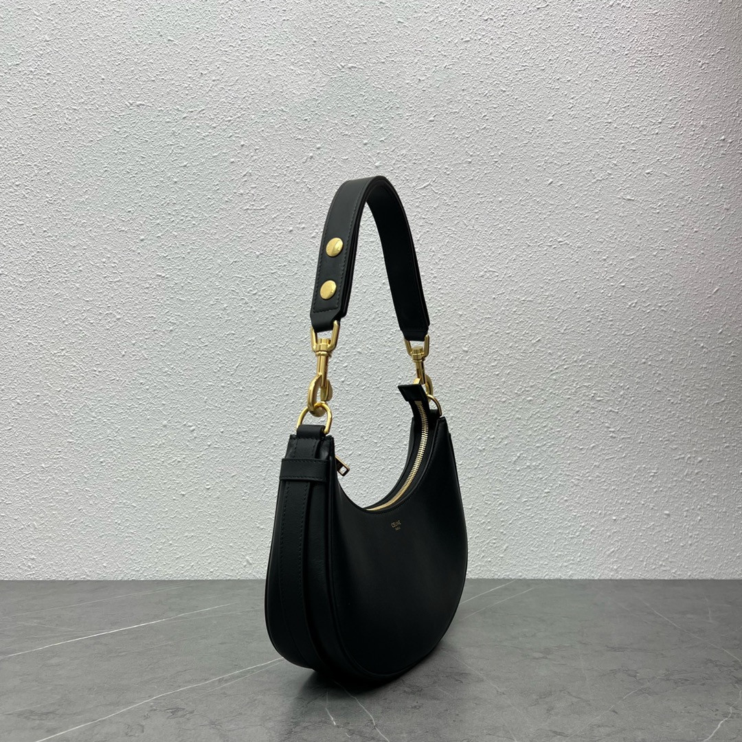 CELINE 赛琳 经典腋下包25cm AVA STRAP 黑色小牛皮新月包 可调节肩带 – Image 2 CELINE 赛琳 经典腋下包25cm AVA STRAP 黑色小牛皮新月包 可调节肩带 – Image 2