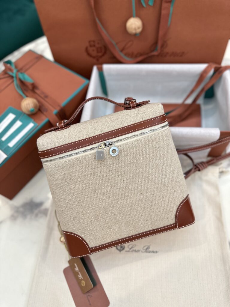 诺悠翩雅 Loro Piana Extra Pocket 亚麻帆布双肩包 21x23x8cm 背包 – Image 2 诺悠翩雅 Loro Piana Extra Pocket 亚麻帆布双肩包 21x23x8cm 背包 – Image 2