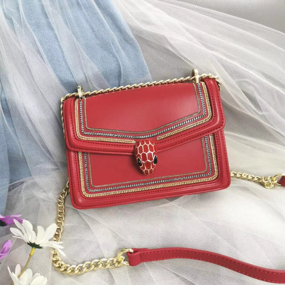 宝格丽 Serpenti 系列全牛皮单肩斜跨包20cm 奢华珐琅蛇头搭扣小号女包水膜油边 8色 – Image 2 宝格丽 Serpenti 系列全牛皮单肩斜跨包20cm 奢华珐琅蛇头搭扣小号女包水膜油边 8色 – Image 2