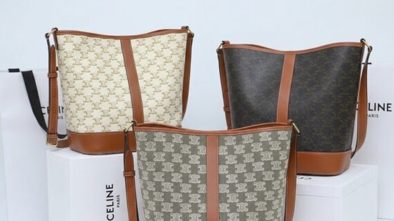 赛琳 CELINE 老花水桶包 33cm 复古高级感斜挎包