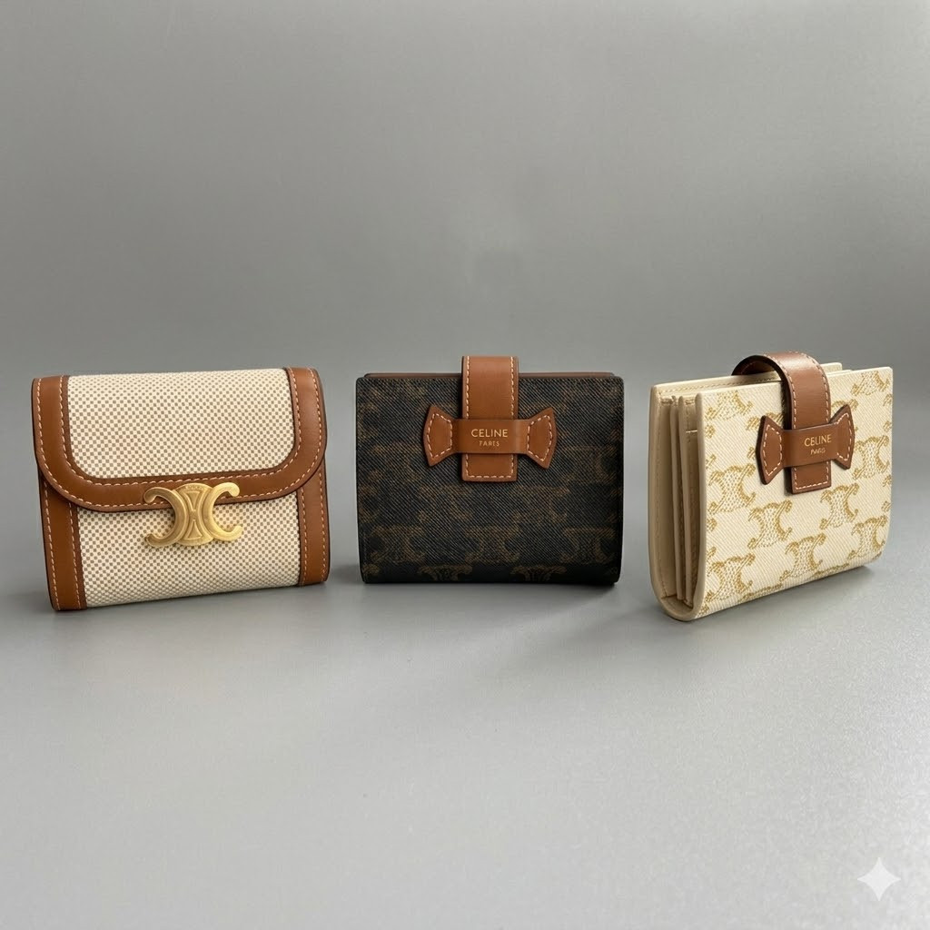 CELINE 赛琳 TRIOMPHE 凯旋门老花短款三折钱包10.5cm CELINE 赛琳 TRIOMPHE 凯旋门老花短款三折钱包10.5cm