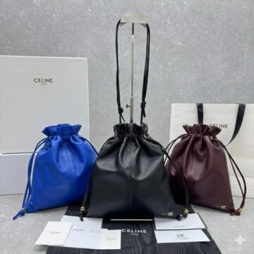 CELINE思琳 CRYSTAL 抽绳福袋包 27x31cm 顶级软皱小羊皮云朵包 CELINE思琳 CRYSTAL 抽绳福袋包 27x31cm 顶级软皱小羊皮云朵包