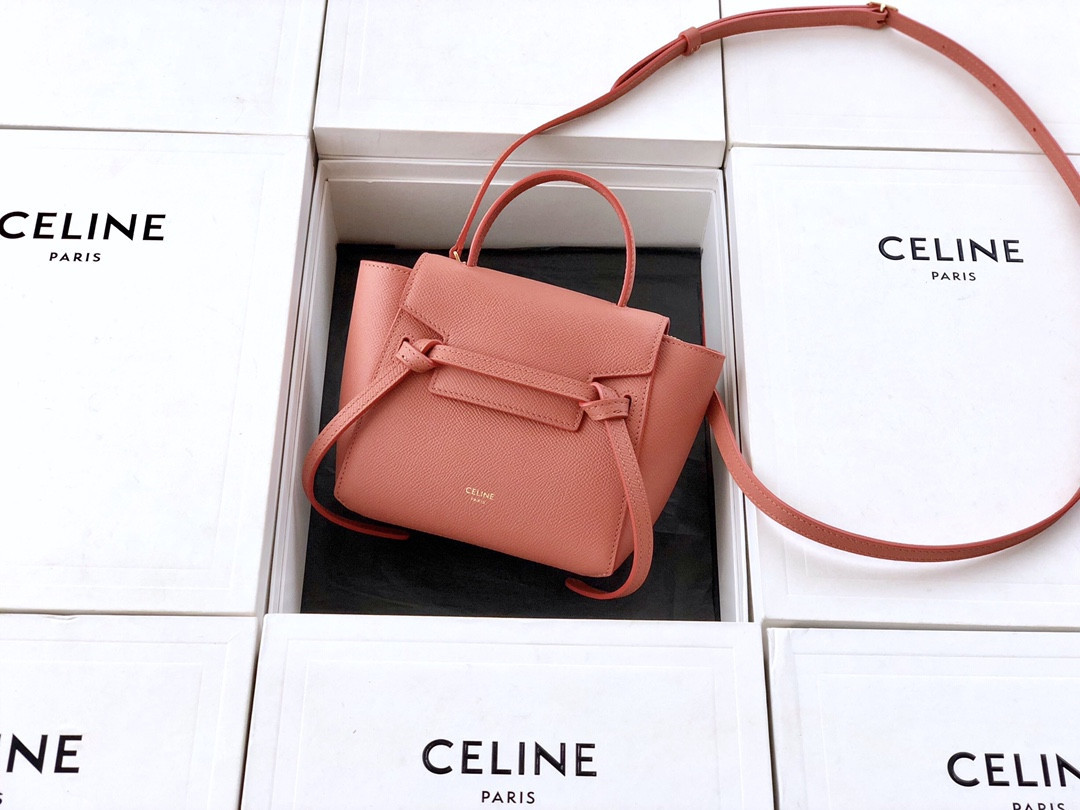 赛琳 CELINE 粒面牛皮鲶鱼包 BELT PICO 5色可选 2种尺寸斜挎包 21cm/15cm – Image 13 赛琳 CELINE 粒面牛皮鲶鱼包 BELT PICO 5色可选 2种尺寸斜挎包 21cm/15cm – Image 13