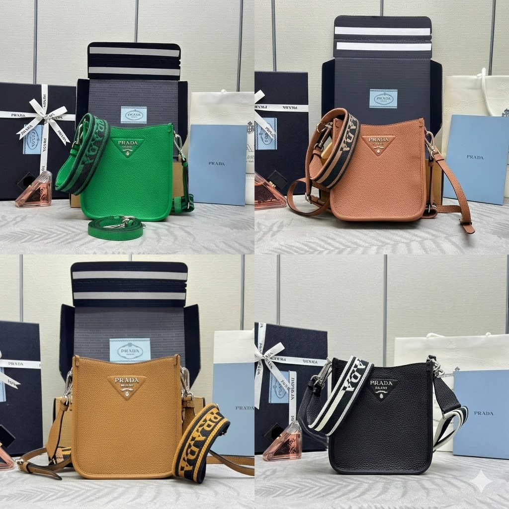 普拉达 Prada 鹿纹牛皮新款单肩包20cm 优雅与实用兼备1BH191