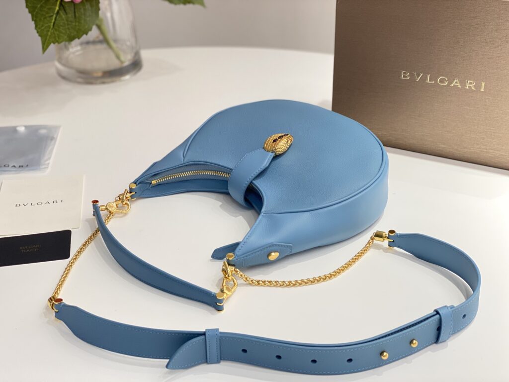BVLGARI 宝格丽 SERPENTI ELLIPSE系列大号新月斜挎包 经典蛇头时尚单肩手提女包 4色可选 – Image 3 BVLGARI 宝格丽 SERPENTI ELLIPSE系列大号新月斜挎包 经典蛇头时尚单肩手提女包 4色可选 – Image 3