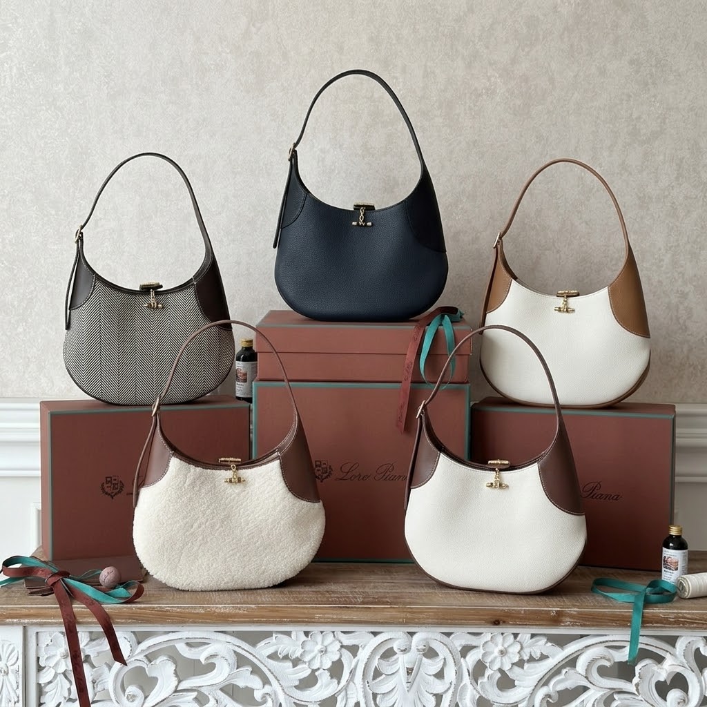 Loro Piana 诺悠翩雅 Bobbin 小号腋下包 全钢五金进口小牛皮单肩包 Loro Piana 诺悠翩雅 Bobbin 小号腋下包 全钢五金进口小牛皮单肩包
