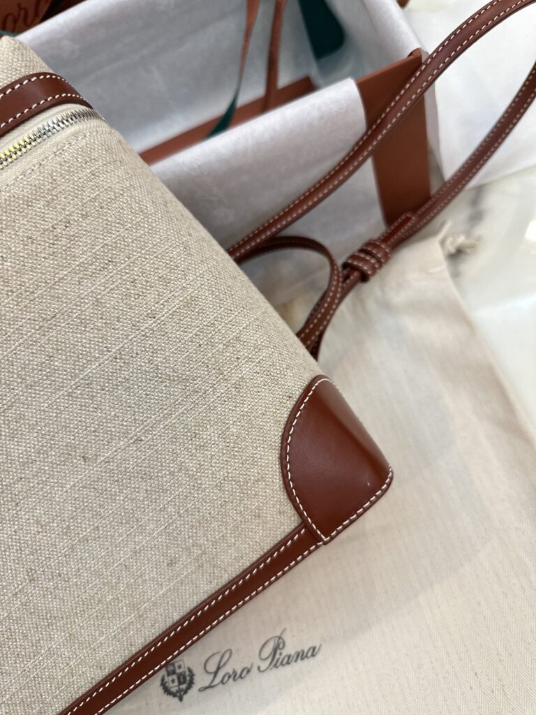 诺悠翩雅 Loro Piana Extra Pocket 亚麻帆布双肩包 21x23x8cm 背包 – Image 5 诺悠翩雅 Loro Piana Extra Pocket 亚麻帆布双肩包 21x23x8cm 背包 – Image 5