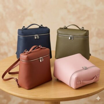 Loro Piana 诺悠翩雅 Extra Pocket L23.5 背包 奢华粒面小牛皮两用手袋 斜挎包配标志性挂饰 Loro Piana 诺悠翩雅 Extra Pocket L23.5 背包 奢华粒面小牛皮两用手袋 斜挎包配标志性挂饰