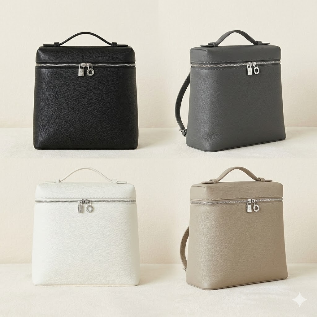 Loro Piana 诺悠翩雅 Extra Pocket L23.5 背包 奢华粒面小牛皮两用手袋 斜挎包配标志性挂饰 – Image 6 Loro Piana 诺悠翩雅 Extra Pocket L23.5 背包 奢华粒面小牛皮两用手袋 斜挎包配标志性挂饰 – Image 6