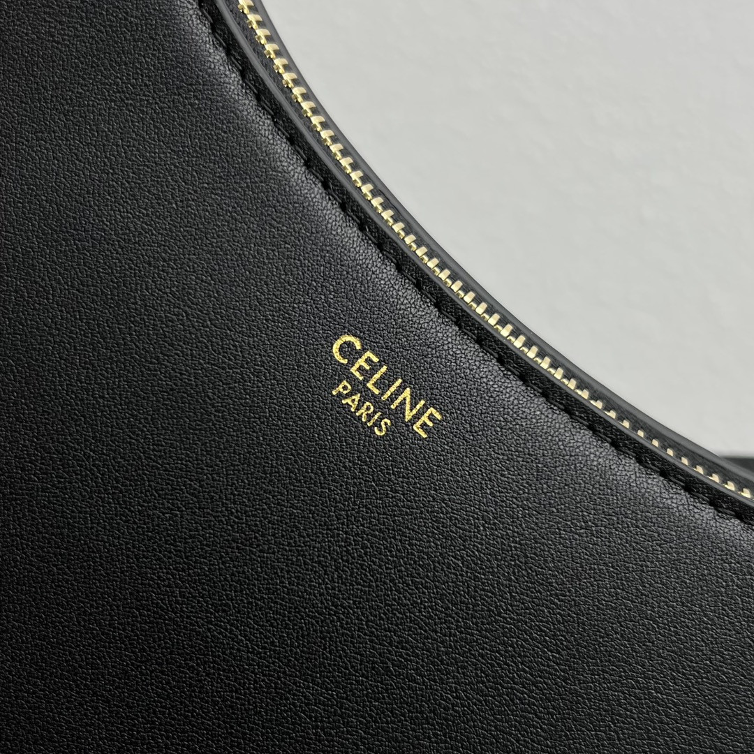 CELINE 赛琳 经典腋下包25cm AVA STRAP 黑色小牛皮新月包 可调节肩带 – Image 7 CELINE 赛琳 经典腋下包25cm AVA STRAP 黑色小牛皮新月包 可调节肩带 – Image 7