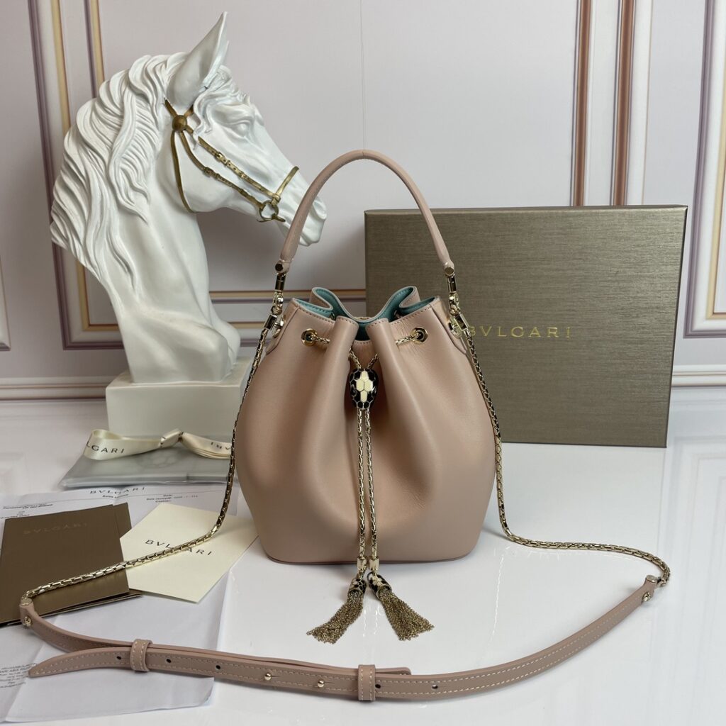 BVLGARI 宝格丽 经典蛇头包 限量水桶包 真皮单肩斜挎包7色 – Image 2 BVLGARI 宝格丽 经典蛇头包 限量水桶包 真皮单肩斜挎包7色 – Image 2