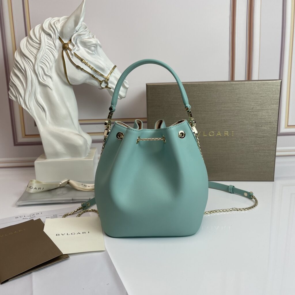 BVLGARI 宝格丽 经典蛇头包 限量水桶包 真皮单肩斜挎包7色 – Image 7 BVLGARI 宝格丽 经典蛇头包 限量水桶包 真皮单肩斜挎包7色 – Image 7